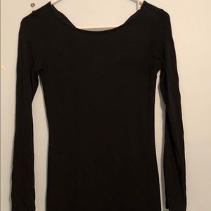 Black Long Sleeve Dress w/ back detailing